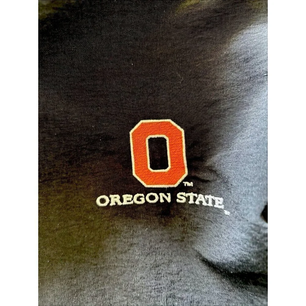 Antigua Oregon State Men’s XL Golf Vest Sleeveless Pullover Nylon Top Black‎ Tan